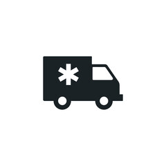 ambulance icon simple design element