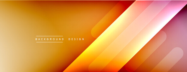 Dynamic lines abstract background. 3D shadow effects and fluid gradients. Modern overlapping forms