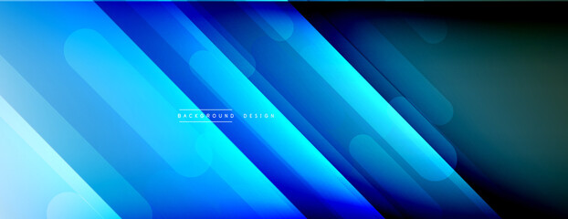 Dynamic lines abstract background. 3D shadow effects and fluid gradients. Modern overlapping forms