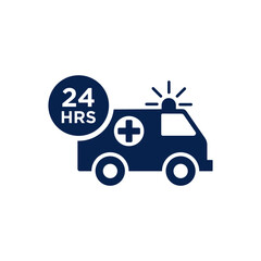 ambulance icon simple design element