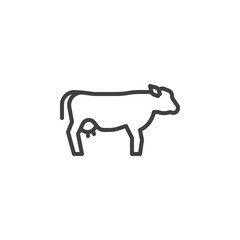 Cow animal line icon