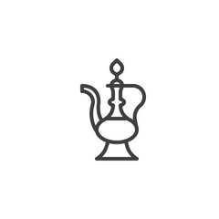 Arabic kettle line icon