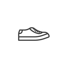 Sneakers shoe line icon