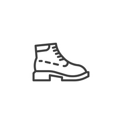 Boots shoe line icon