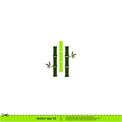 bamboo icon vector logo template