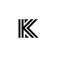 Initial K icon logo design vector modern style