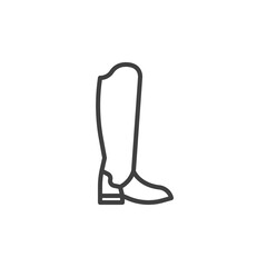 Riding boots line icon