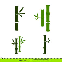 Fototapeta premium bamboo icon vector logo template