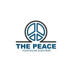 Fototapeta premium peace icon vector illustration design template