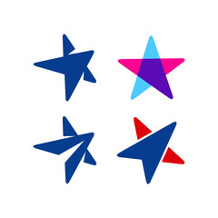 Fototapeta na wymiar star logo concept success symbol 