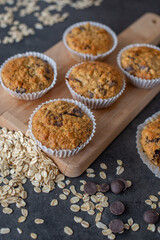 whole grain chocolate chip muffins