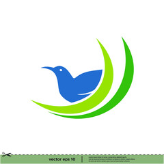 bird icon simple logo template