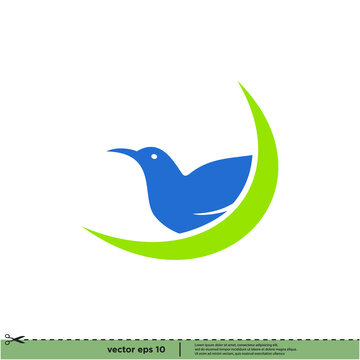 bird icon simple logo template