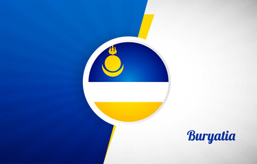 Happy national day of Buryatia greeting background. Abstract Buryatia country flag illustration
