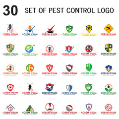 set of pest control vector , set of insecticide logo
