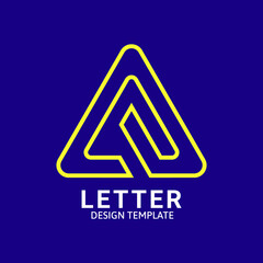 Initial Letter A Logo Icon Concept. Creative Minimal Alphabet Emblem Design Template. Graphic Symbol for Corporate Business Identity.Creative Vector Graphic Element.