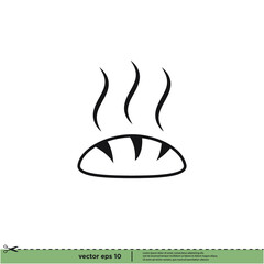 bread icon bakery symbol logo template