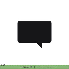 bubble speech icon message symbol logo template