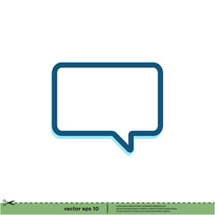 Naklejka premium bubble speech icon message symbol logo template