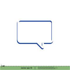 bubble speech icon message symbol logo template