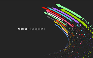 Sense of perspective arrows, growth meaning.