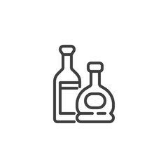Beer and wine section line icon