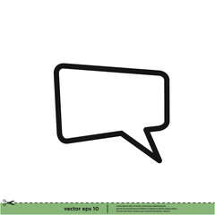 bubble speech icon message symbol logo template