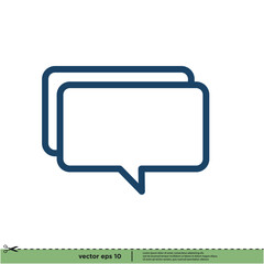 bubble speech icon message symbol logo template