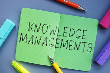 Conceptual photo about Knowledge Managements with handwritten phrase.
