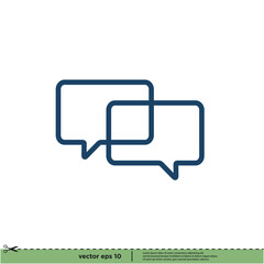 Fototapeta premium bubble speech icon message symbol logo template