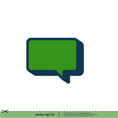 bubble speech icon message symbol logo template