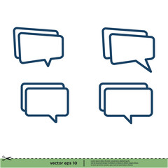 bubble speech icon message symbol logo template