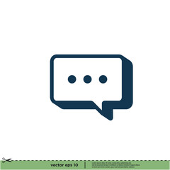 bubble speech icon message symbol logo template