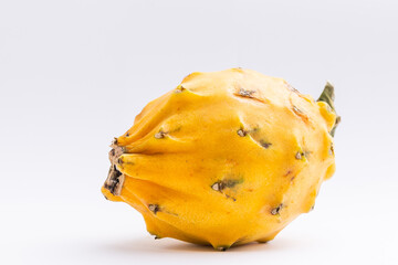 yellow pitahaya on white background