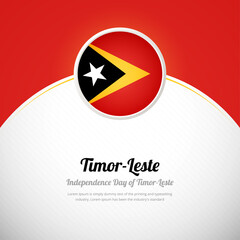 Timor-Leste happy independence day with abstract colorful country flag background