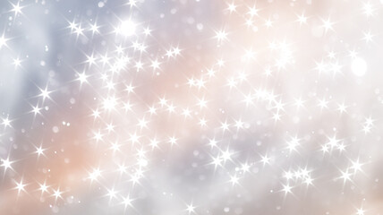 blue snowfall bokeh background, abstract snowflake background on blurred abstract blue