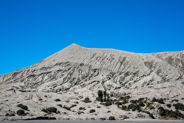Bromo mountain crater near Batok volcano. Bromo is an active volcano and Tengger massif in Tengger...