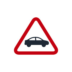 no car sign simple design element