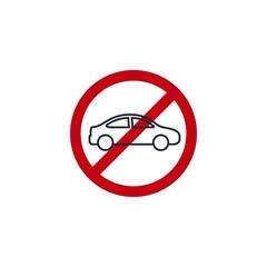 no car sign simple design element
