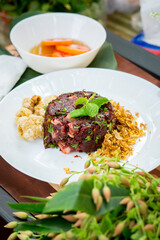 Northern style thai food spicy minced pork (Spicy minced pork)