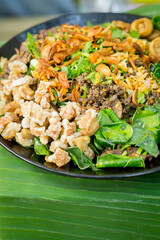 Northern style thai food spicy minced pork (Spicy minced pork)