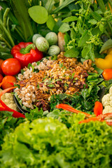 Northern style thai food spicy minced pork (Spicy minced pork)