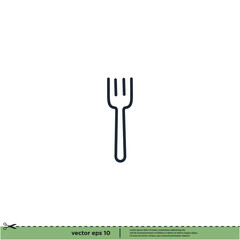 utensil icon restaurant symbol logo template