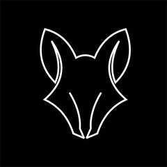 Wolf head logo, Wolf logo design vector illustration, Stock illustration Wolf line logo design template vector image