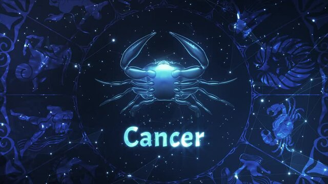 Cancer Zodiac Horoscope Sign 3D Animation Astrology 02