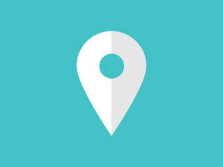 Location and map pointer SVG icon for a website, mobile applications, and print media.