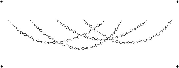 christmas new year wedding celebration party hanging string lights decoration garland, vector illustration festive graphic