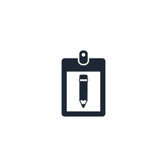 clipboard and pen icon report symbol 