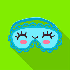 Obraz premium Sleep mask vector flat icon. Vector illustration mask for eye on white background. Isolated flat illustration icon of sleep accessory .