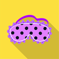 Sleep mask vector flat icon. Vector illustration mask for eye on white background. Isolated flat illustration icon of sleep accessory .